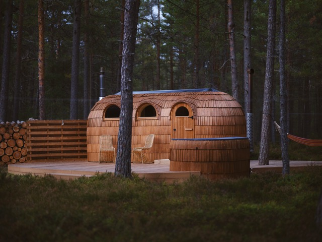 rustic sauna outdoor